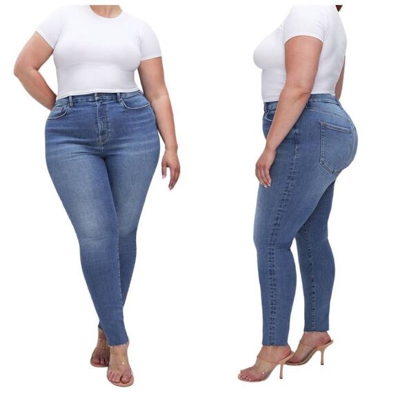 Good American Always Fits Good Waist Skinny Jeans Blue Plus Size 28-32 - Picture 2 of 12